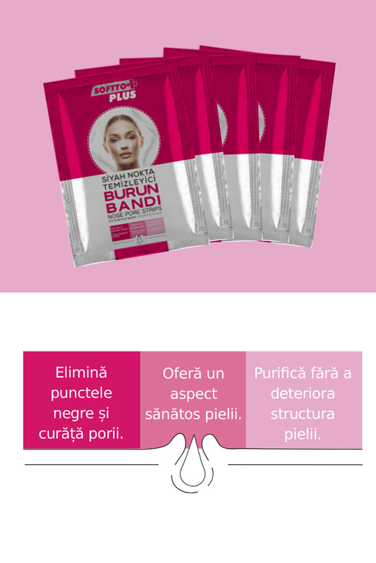 Benzi pentru Nas cu Cărbune – Curățare Pori & Puncte Negre (6 bucăți) – Pentru Femei