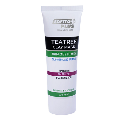 Clay Mask With Tea Tree Extract For Acne And Pimples – 100 ml