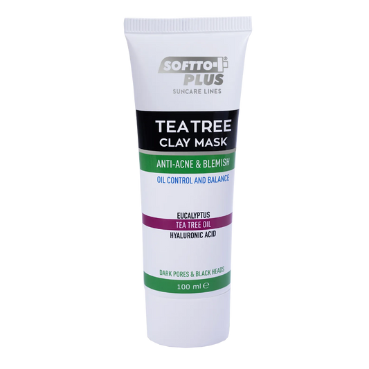 Mască De Argilă Cu Extract De Arbore De Ceai Pentru Acnee Și Coșuri – 100 ml