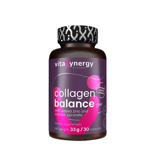 Collagen Balance + Zinc Capsules – 500mg Hydrolyzed Collagen, 30 Capsules