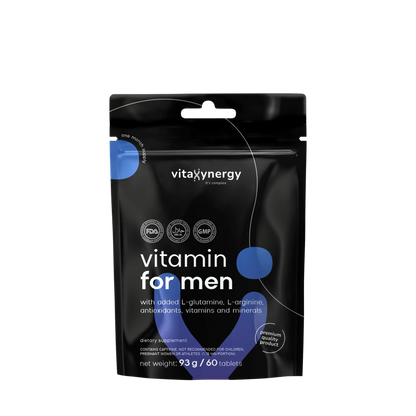 Vitamin for Men – D3, Zinc, L-Carnitine & Green Tea Extract, 60 Tablets