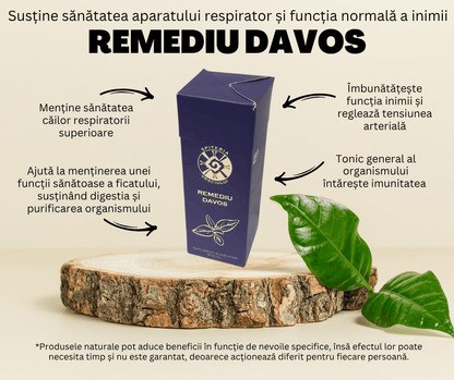 Remediu DAVOS - Reduce inflamația la nivelul gâtului și ameliorează tusea