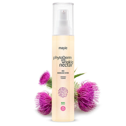 Diminish the appearance of wrinkles with PhytoDerm Anti-Wrinkle Nectar, Anti-Wrinkle Nectar with Silybin Phytosome