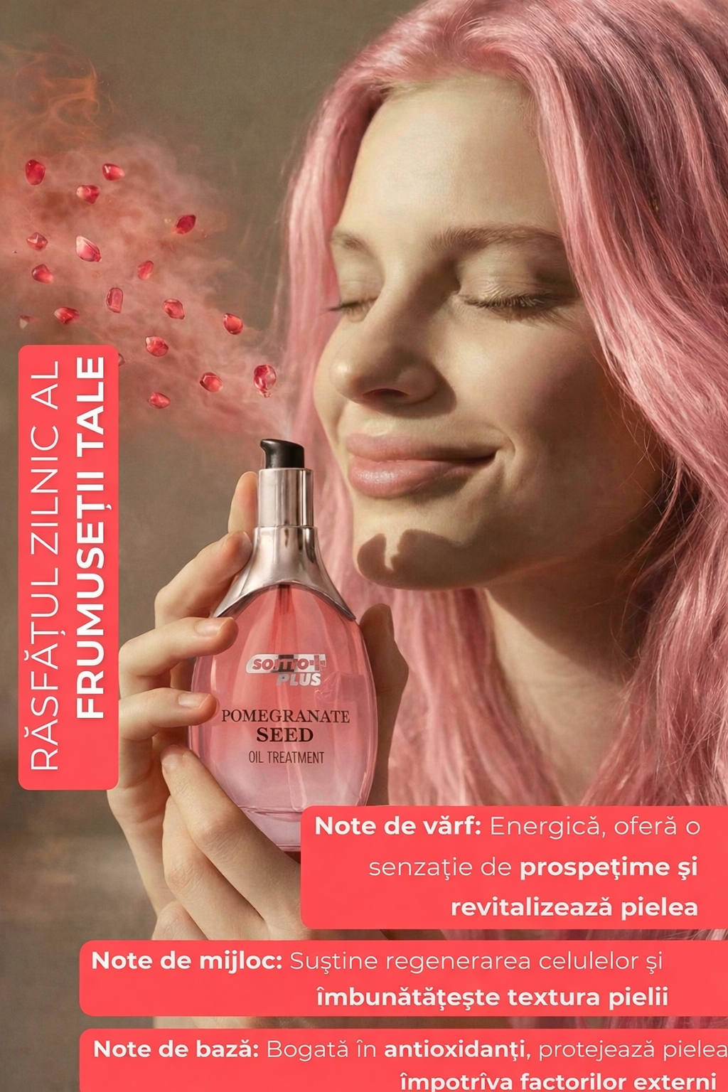 Ulei din Sâmburi de Rodie pentru Păr, Față și Corp – 120 ml