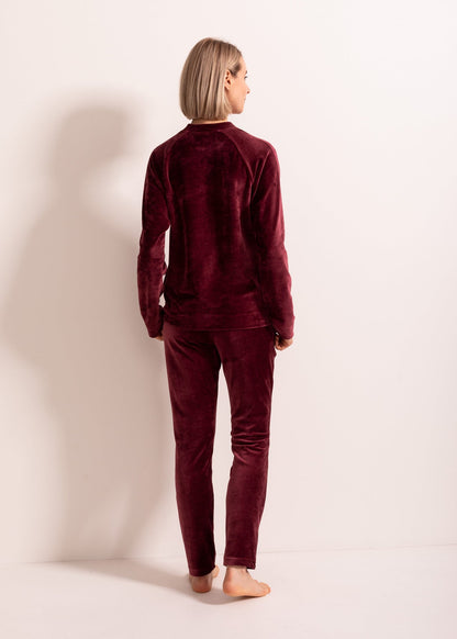 Pantaloni Damă Velvet Bordo