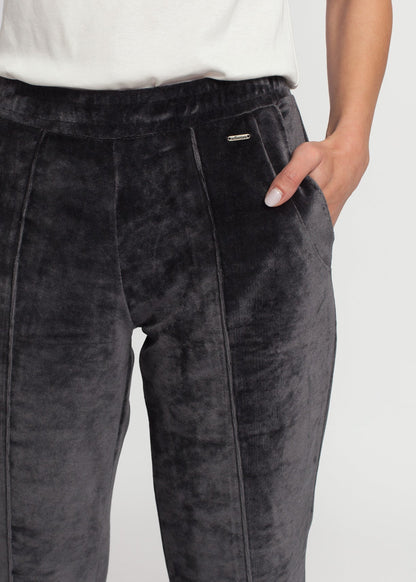 Pantaloni Damă Velvet Negru