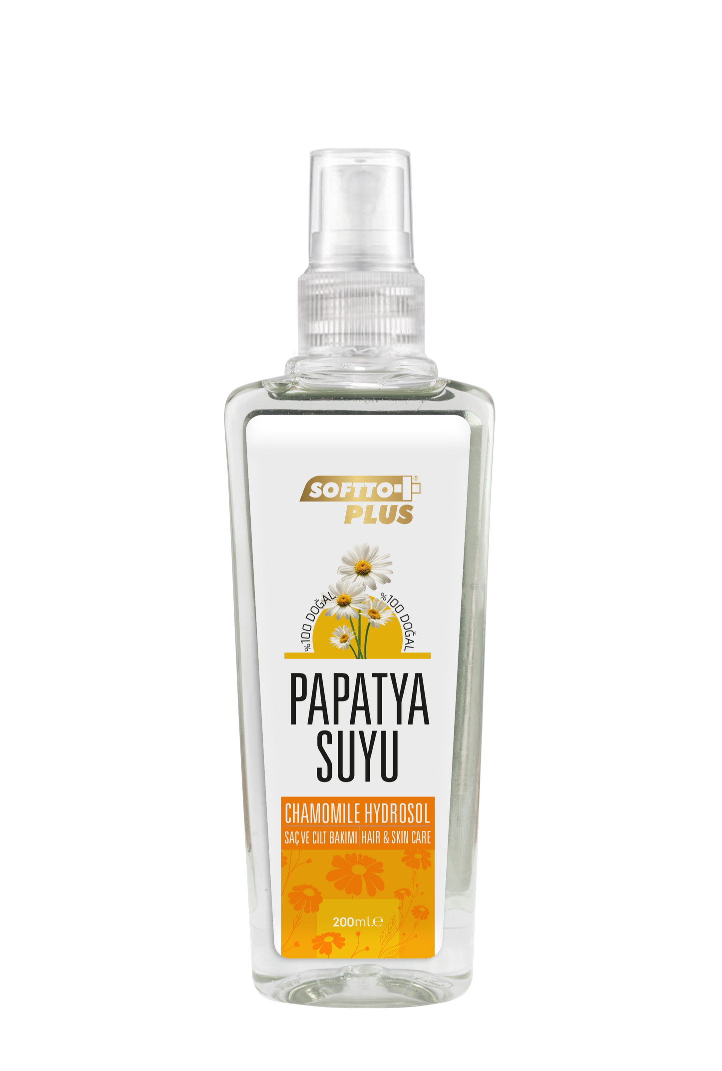 Apă de Mușețel pentru Strălucire și Vitalitate a Părului – 200 ml