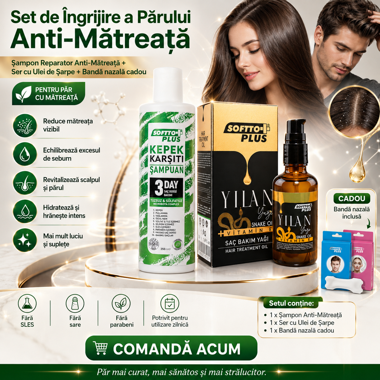 Anti-Dandruff Hair Care Set – For Hair with Dandruff