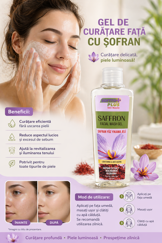 Saffron Facial Cleansing Gel - 200 ml