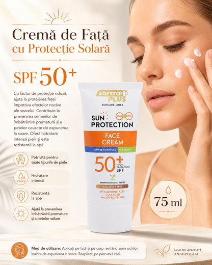 Cremă de Față cu Protecție Solară SPF 50 – 75 ml
