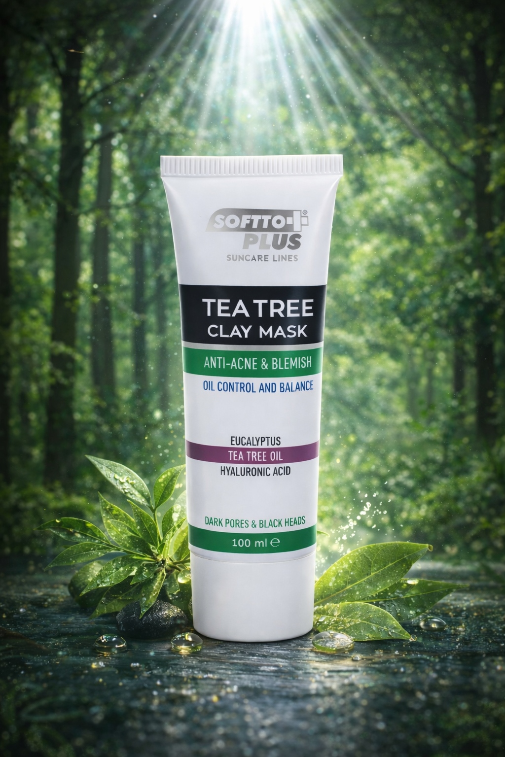 Clay Mask With Tea Tree Extract For Acne And Pimples – 100 ml