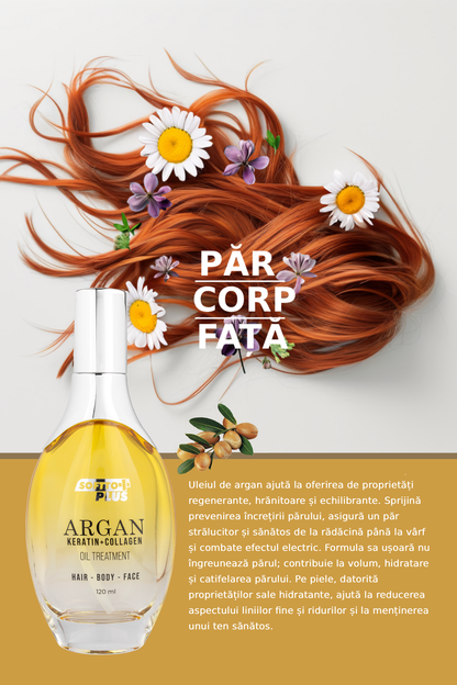 Ulei cu Argan și Keratină pentru Păr, Față și Corp – 120 ml