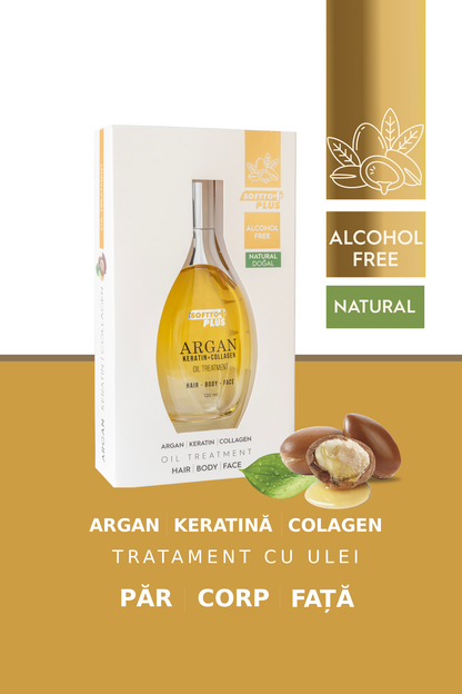 Ulei cu Argan și Keratină pentru Păr, Față și Corp – 120 ml