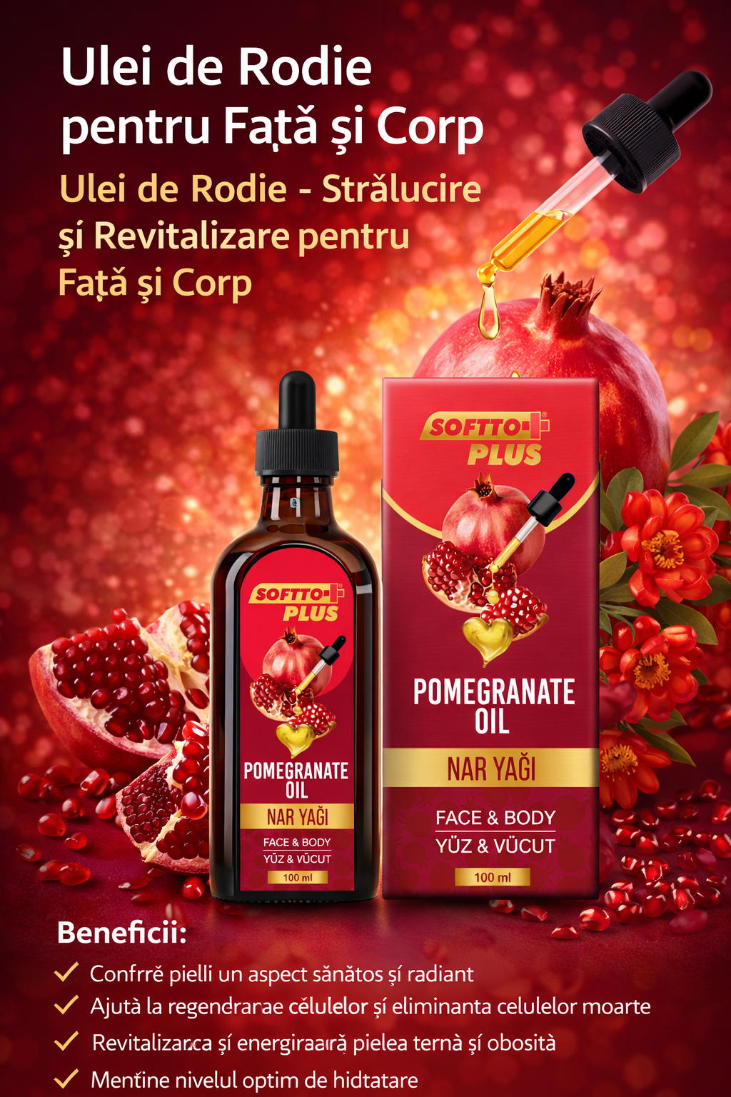 Pomegranate Oil for Face and Body