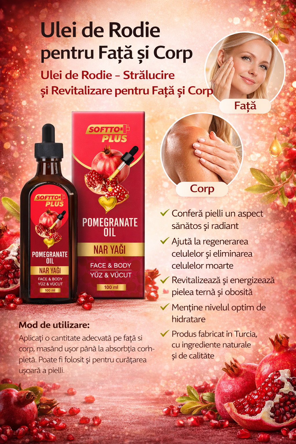 Pomegranate Oil for Face and Body
